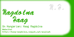 magdolna haag business card